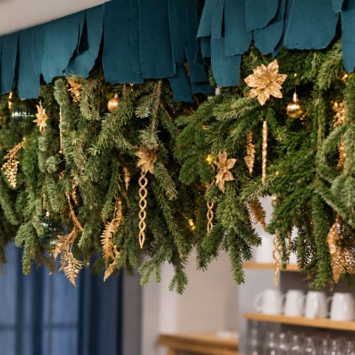 Scandinavian Christmas, Green and Gold-2